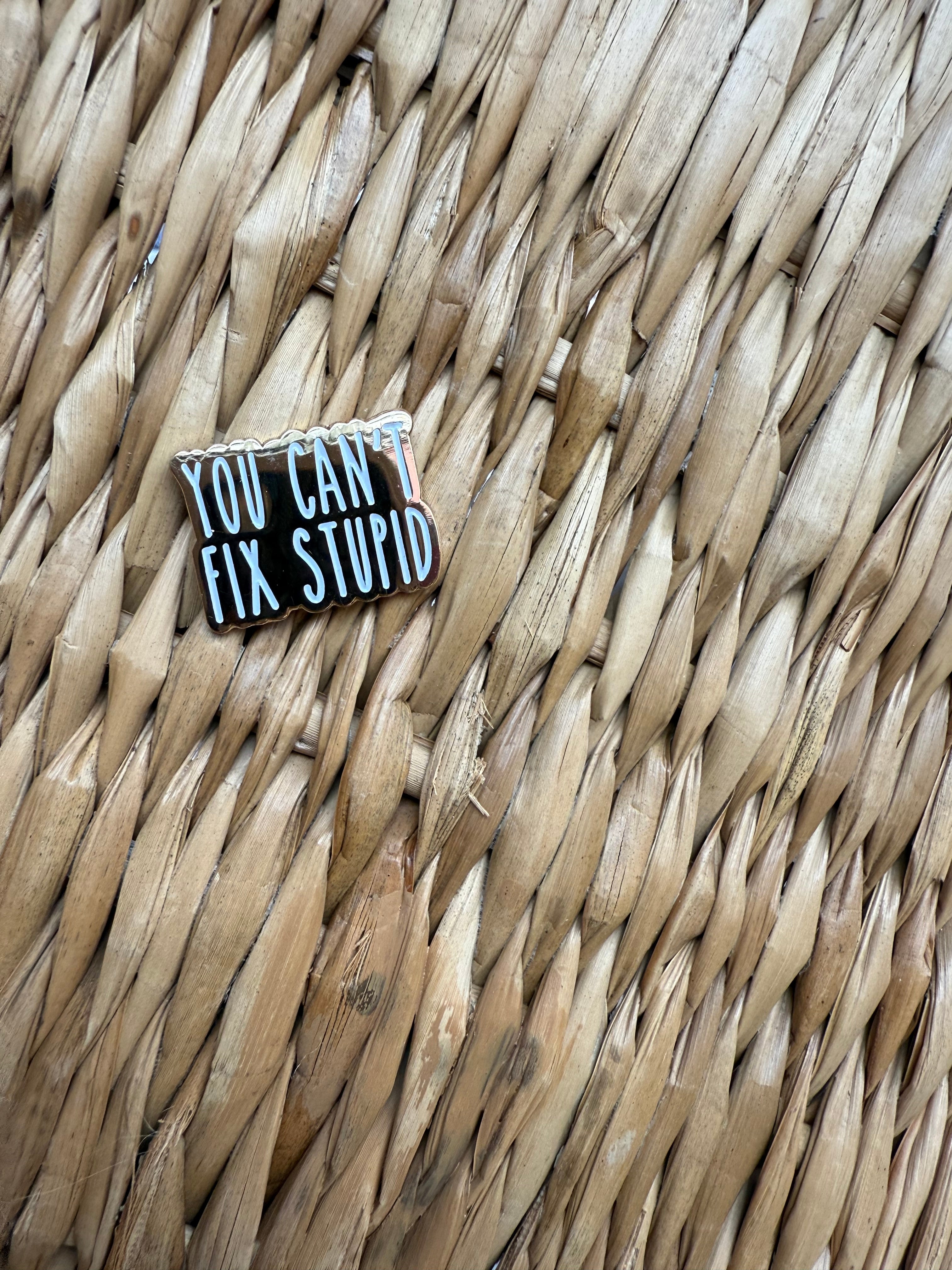 You can’t fix stupid pin