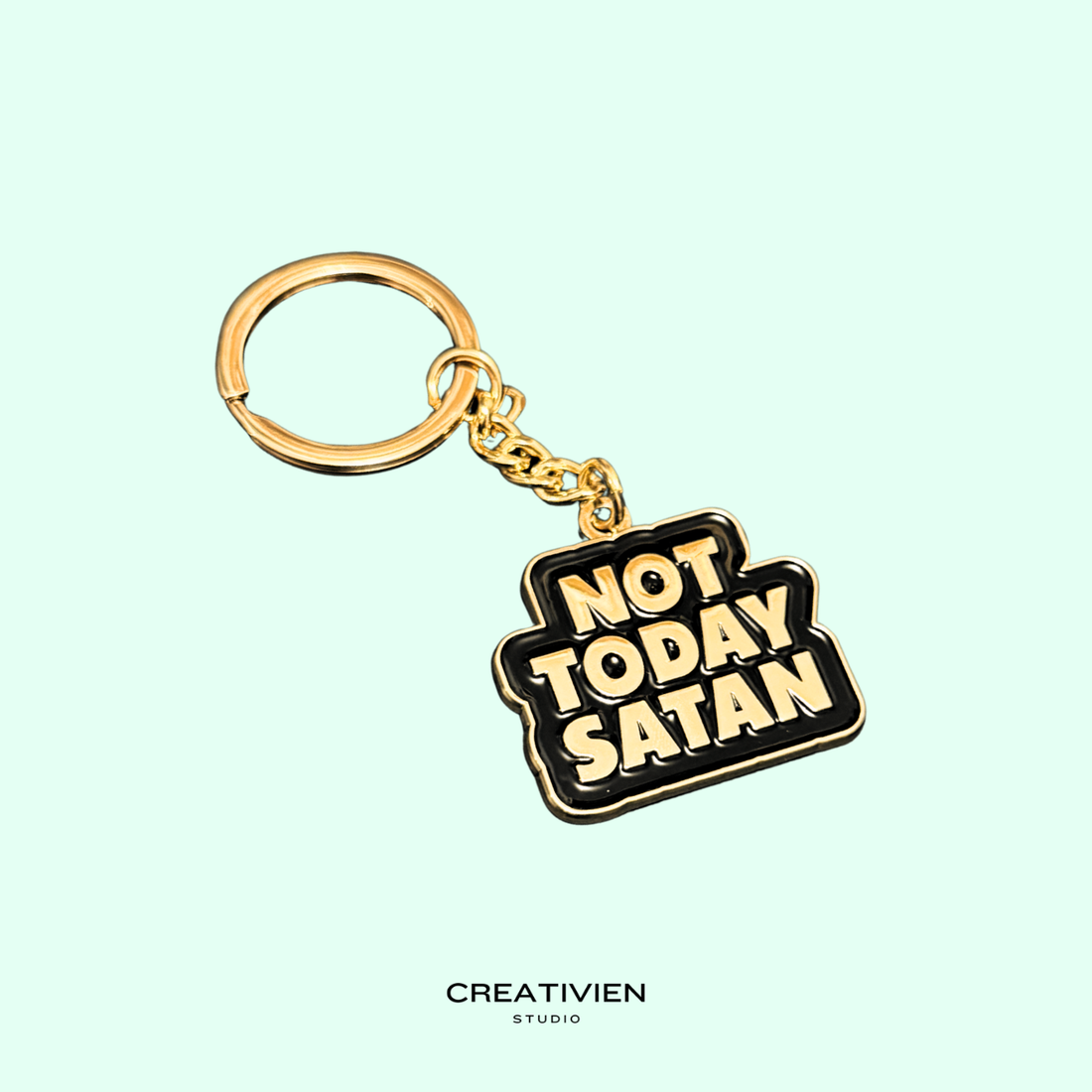 Not today satan Keychain