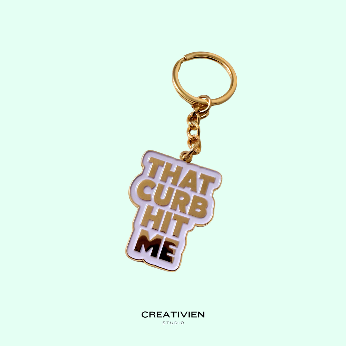 That curb hit me keychain