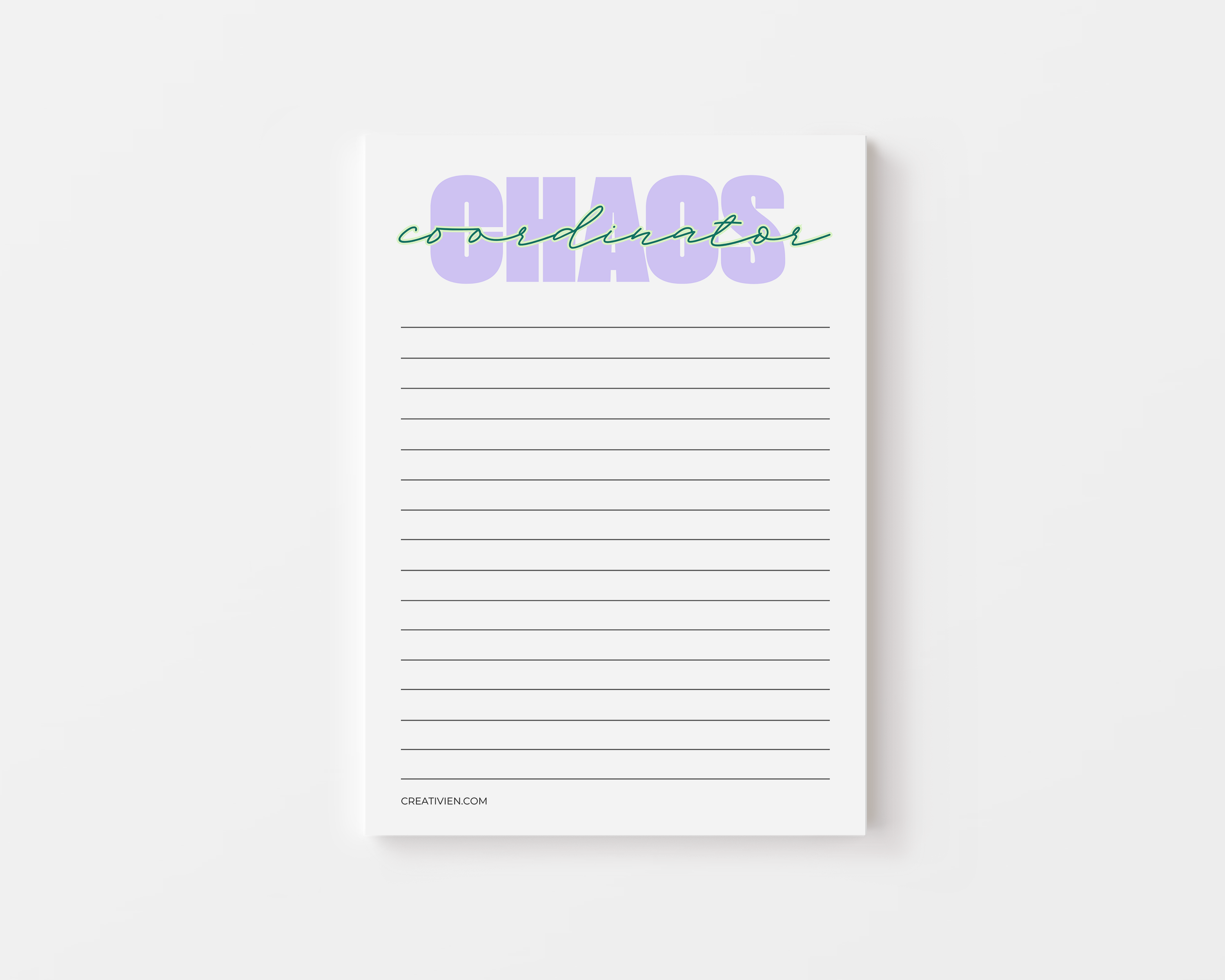 Chaos Coordinator Notepad - Creativien