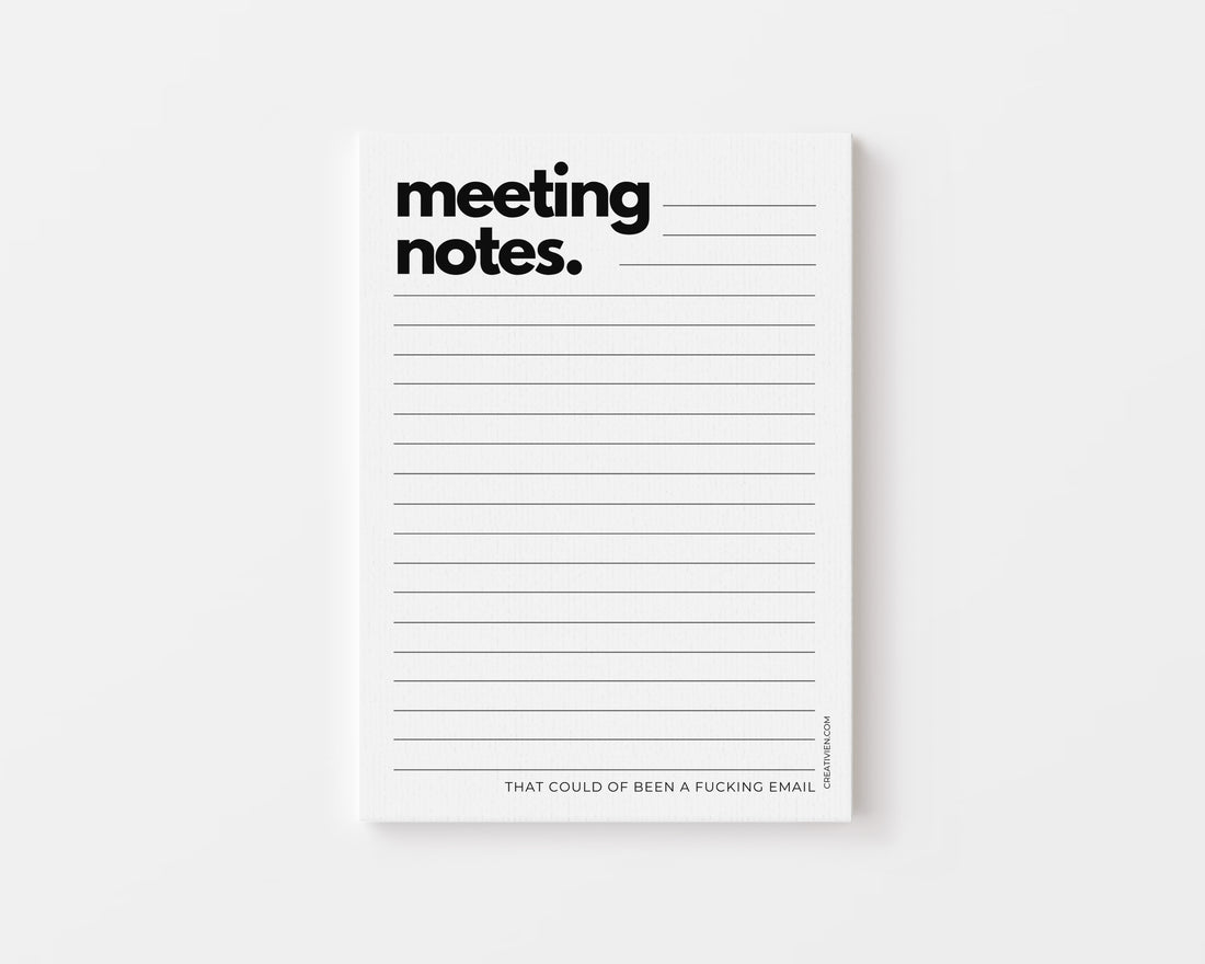 Meeting Notes Notepad