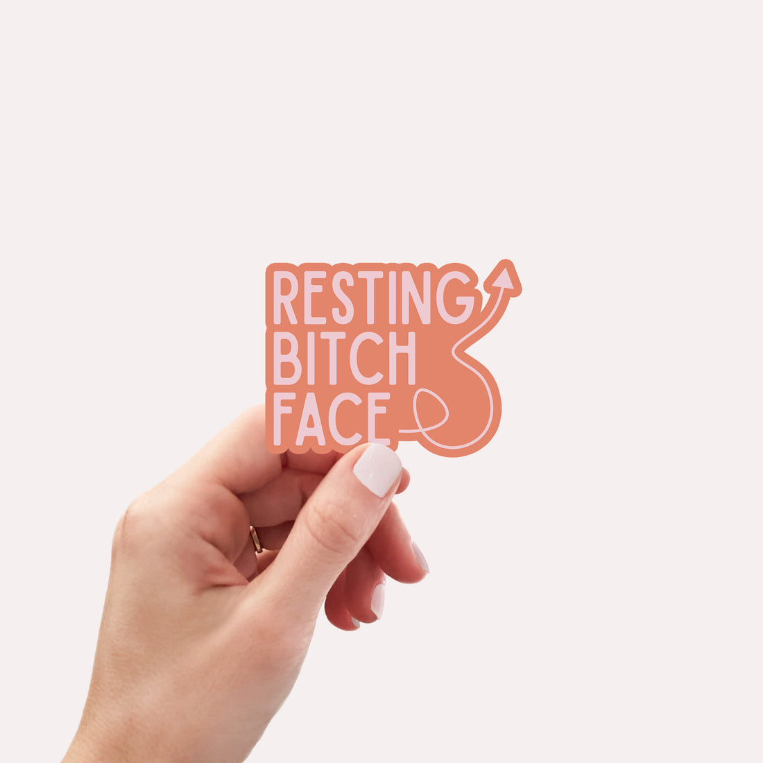 Resting Bitch Face Vinyl Sticker - Creativien