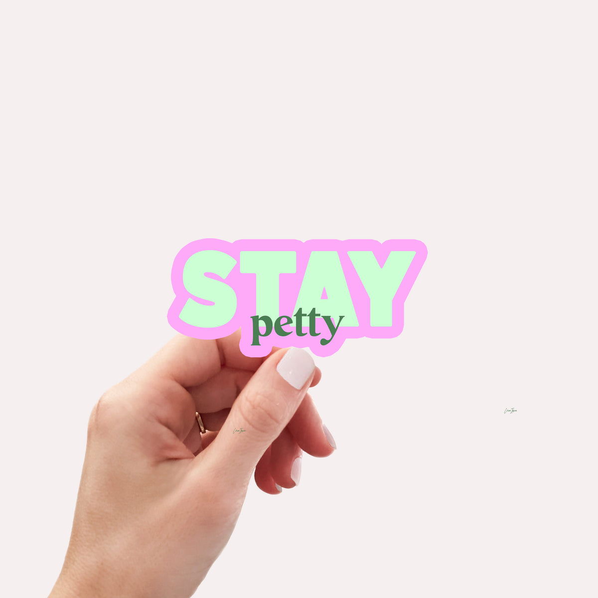 stay petty vinyl sticker