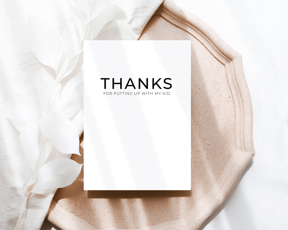 Thanks for putting up with my kid