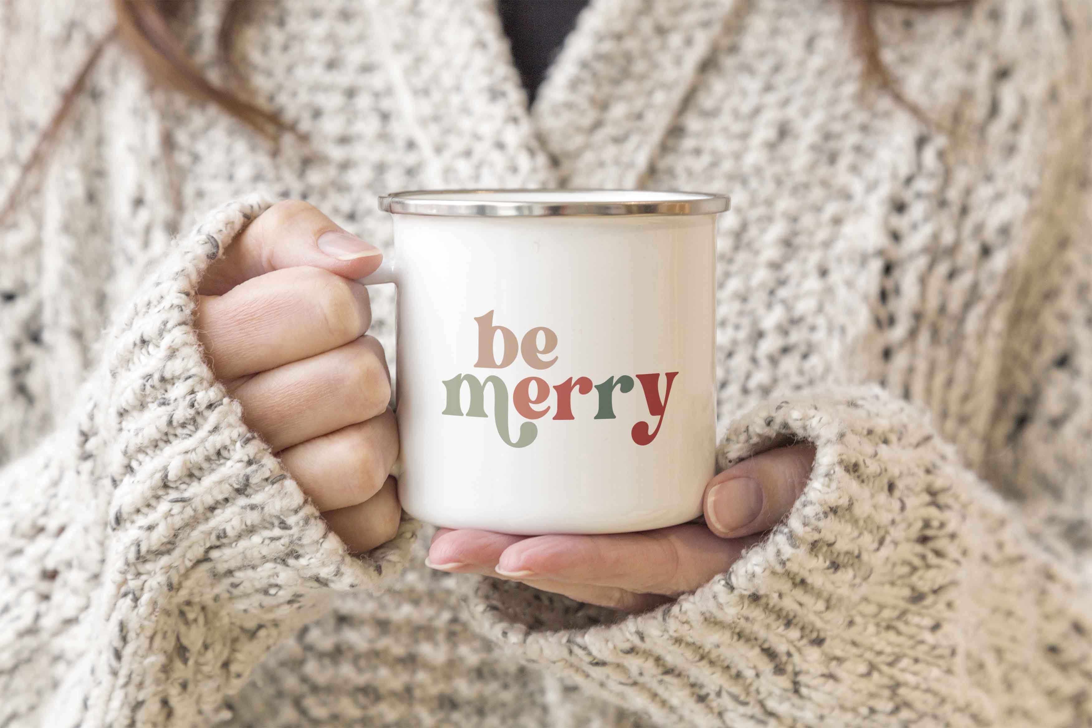 Be Merry Enamel Mug - Creativien