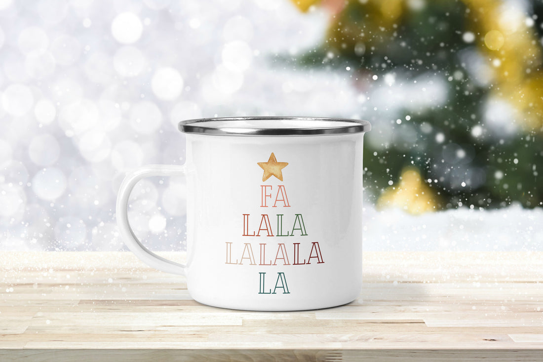 Falalala Tree Enamel Mug - Creativien