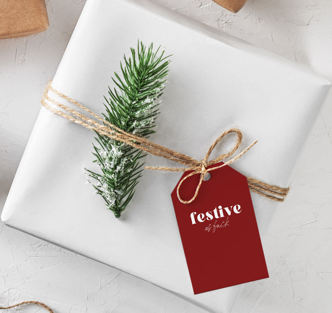 Festive as fuck Gift Tags - Creativien