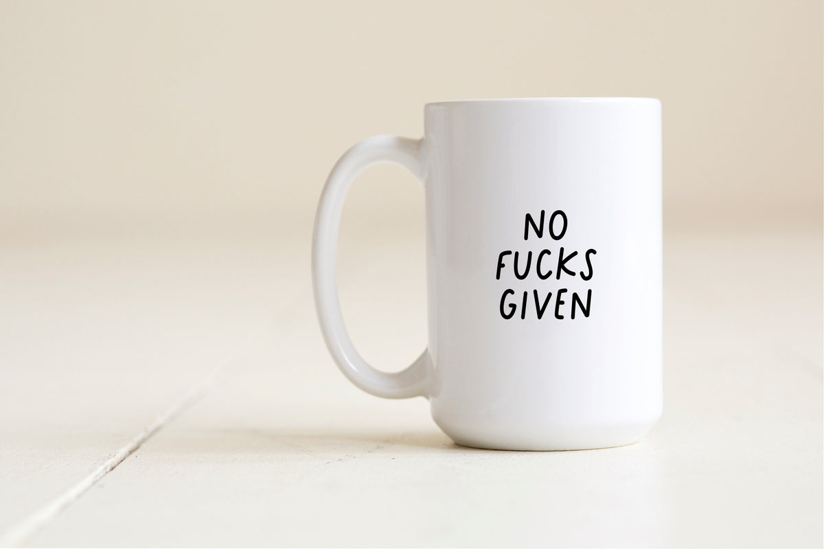 no fucks given mug