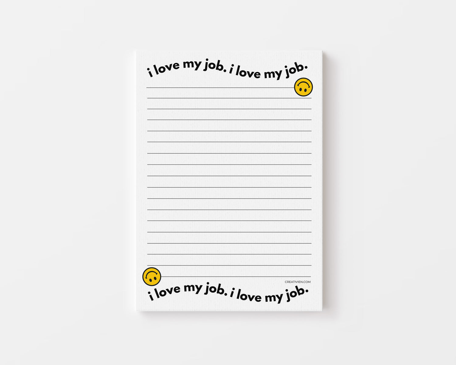 I love my job. I love my job notepad - Creativien