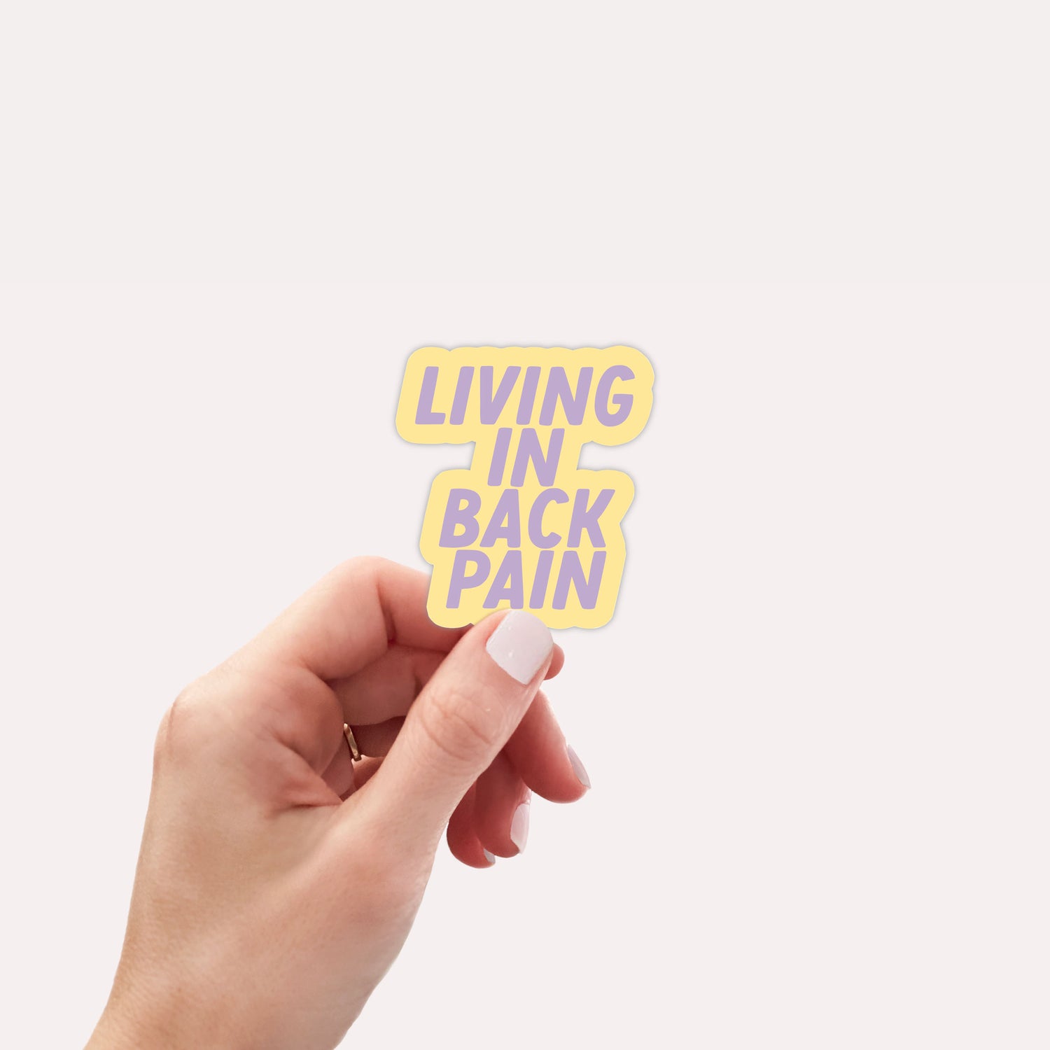 Living in back pain Vinyl Sticker