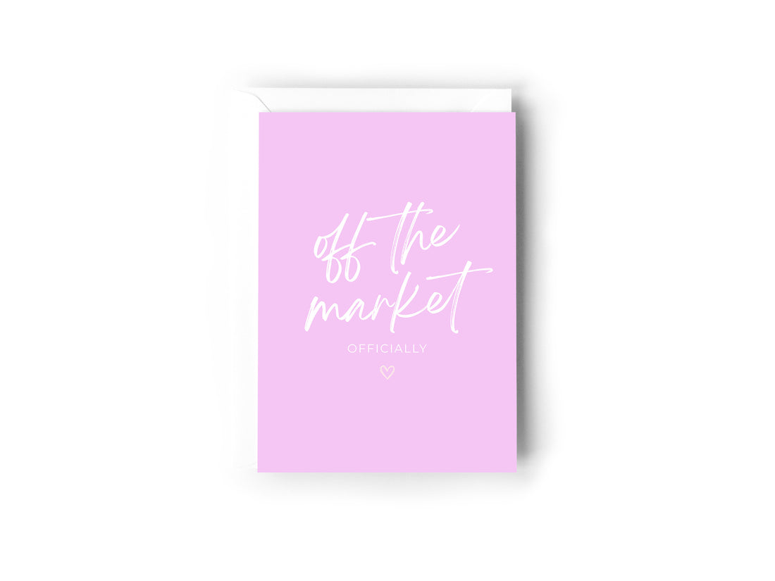 Off the market, officially card