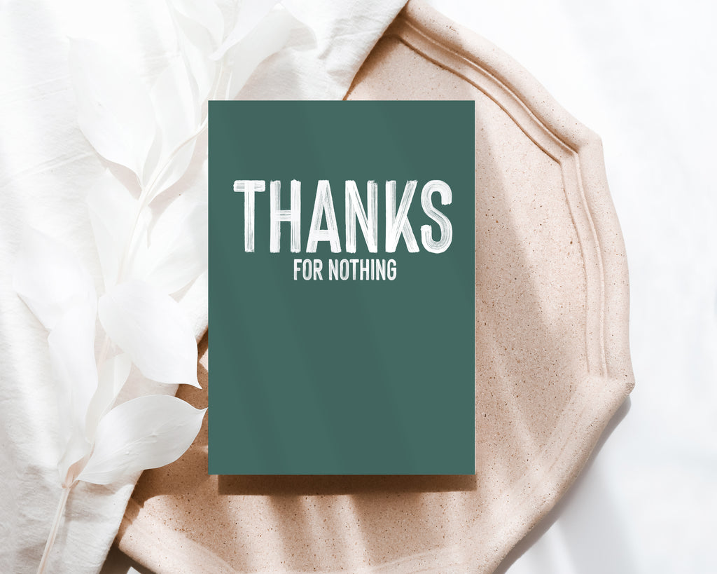 Thanks for nothing