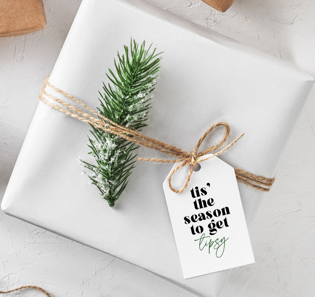 Tis' the season to get tipsy Gift Tags  - Creativien