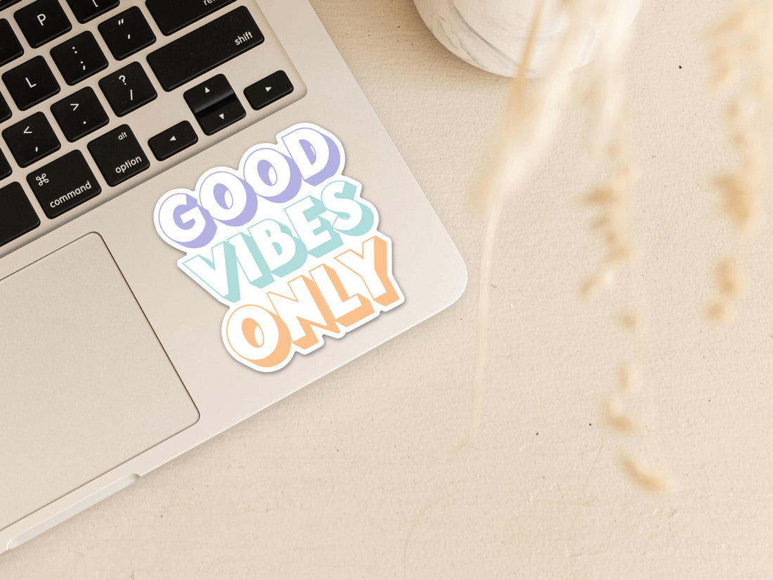 GOOD VIBES ONLY Vinyl Sticker Stickers - Creativien