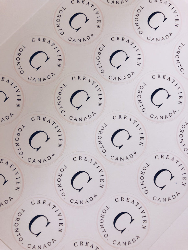 Round Business Logo Stickers  - Creativien