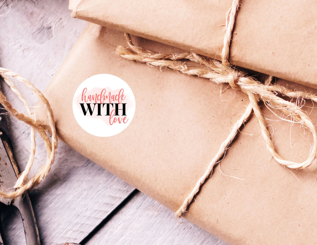 Handmade with Love Round Stickers  - Creativien