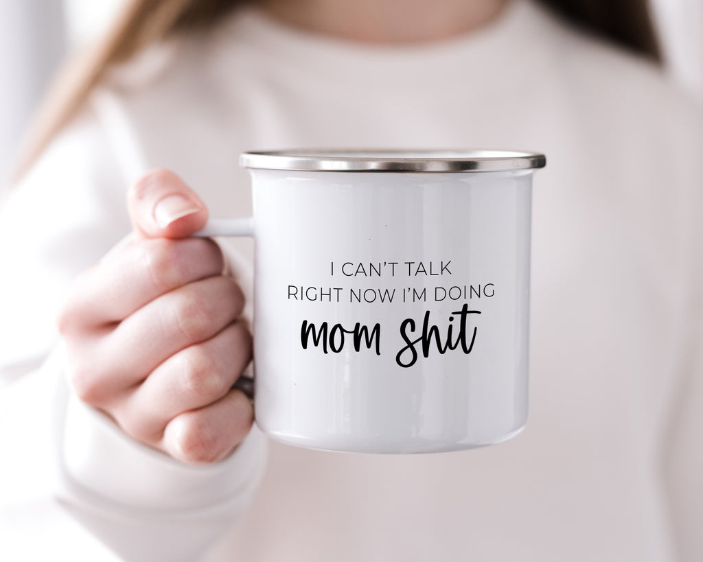 I can't talk right now I'm doing mom shit mug  - Creativien