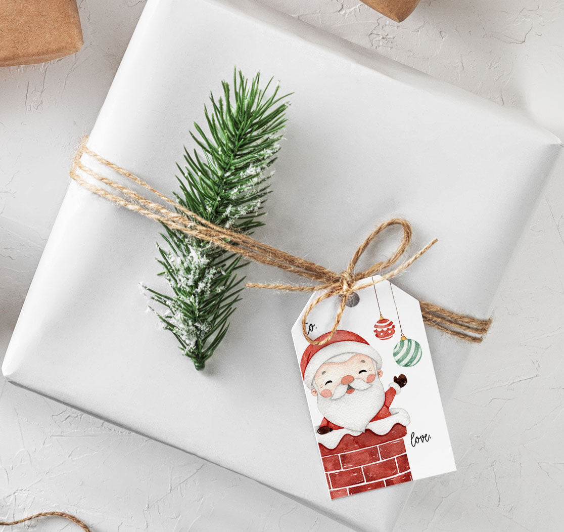 Santa Chimney Gift Tags  - Creativien