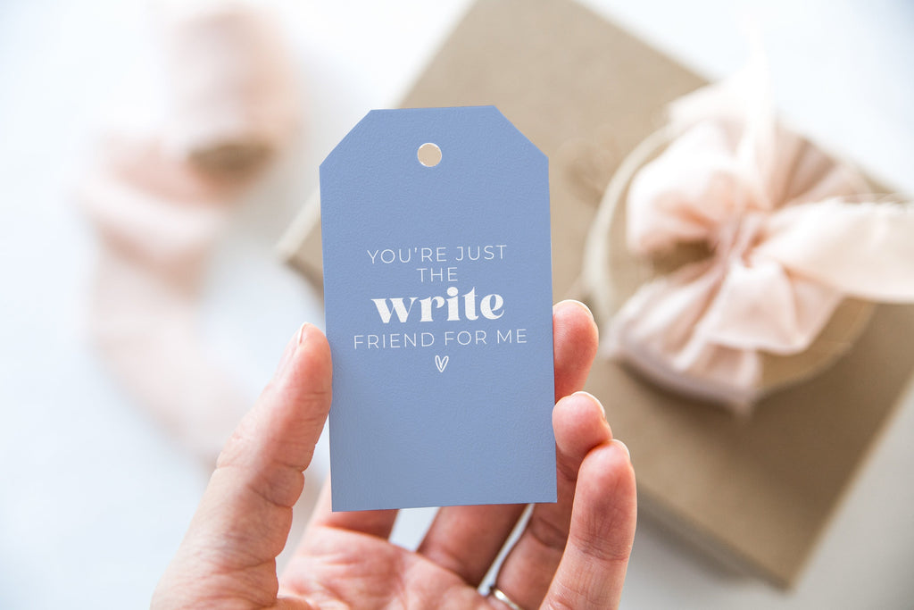 You're just the WRITE friend for me || Valentines Tag  - Creativien